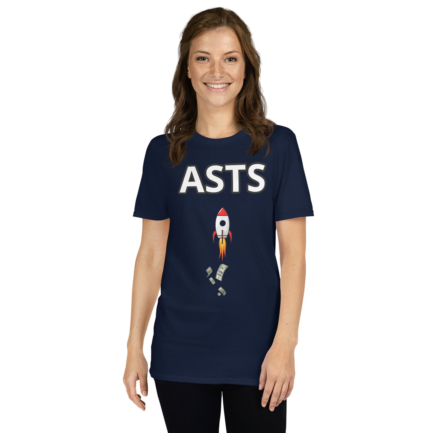 AST Space Mobile (ASTS) Stock ticker t-shirt  | Stonksabove.com