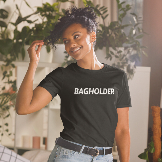 Bagholder Stonks stocks Wallstreetbets T-Shirt | Stonksabove.com