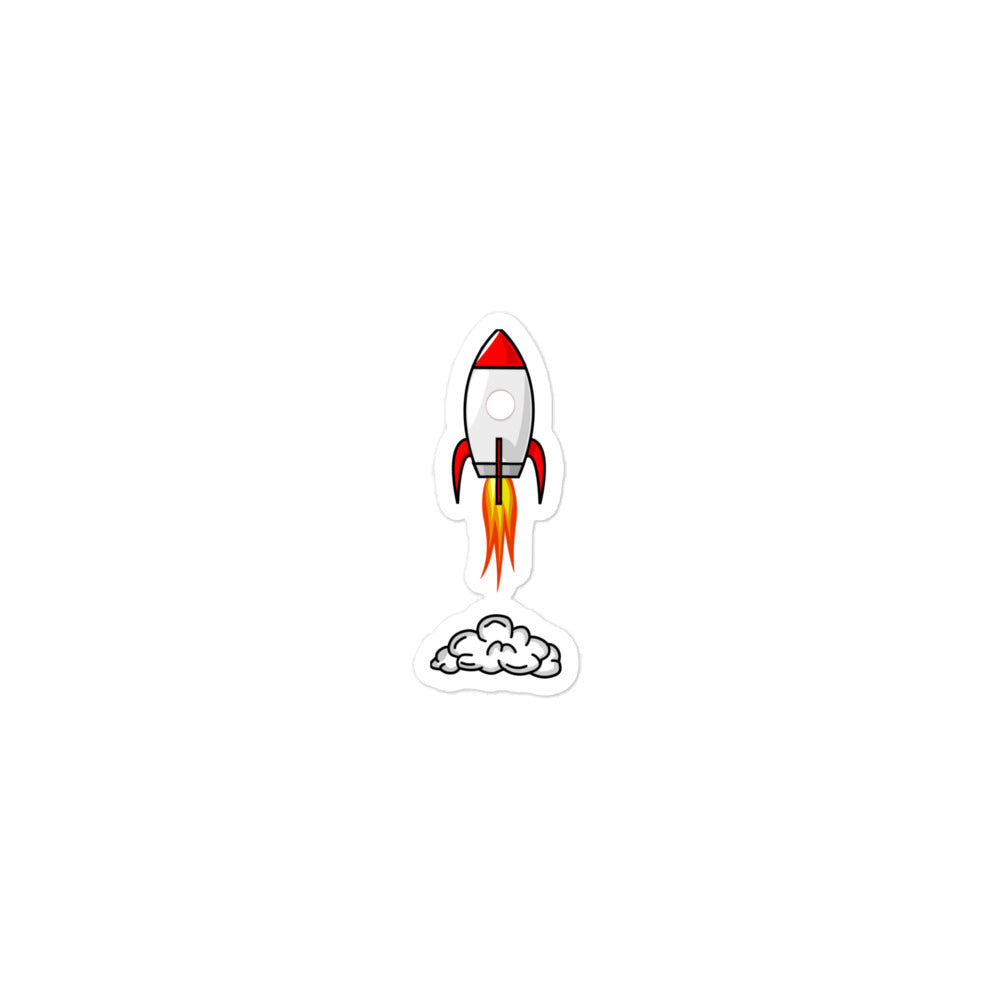 Rocket Emoji Bubble-free stickers