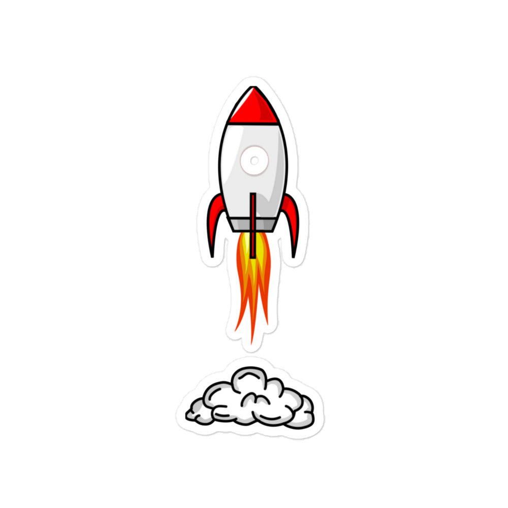 Rocket Emoji Bubble-free stickers