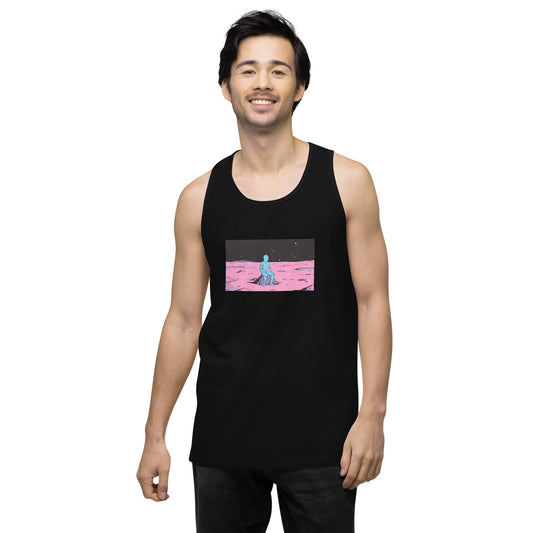 Wojak on the moon tanktop | Stonksabove.com