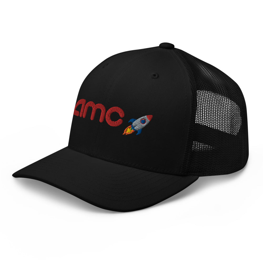 AMC to the moon Trucker Hat | Stock Market Investor Gift | Stonksabove.com