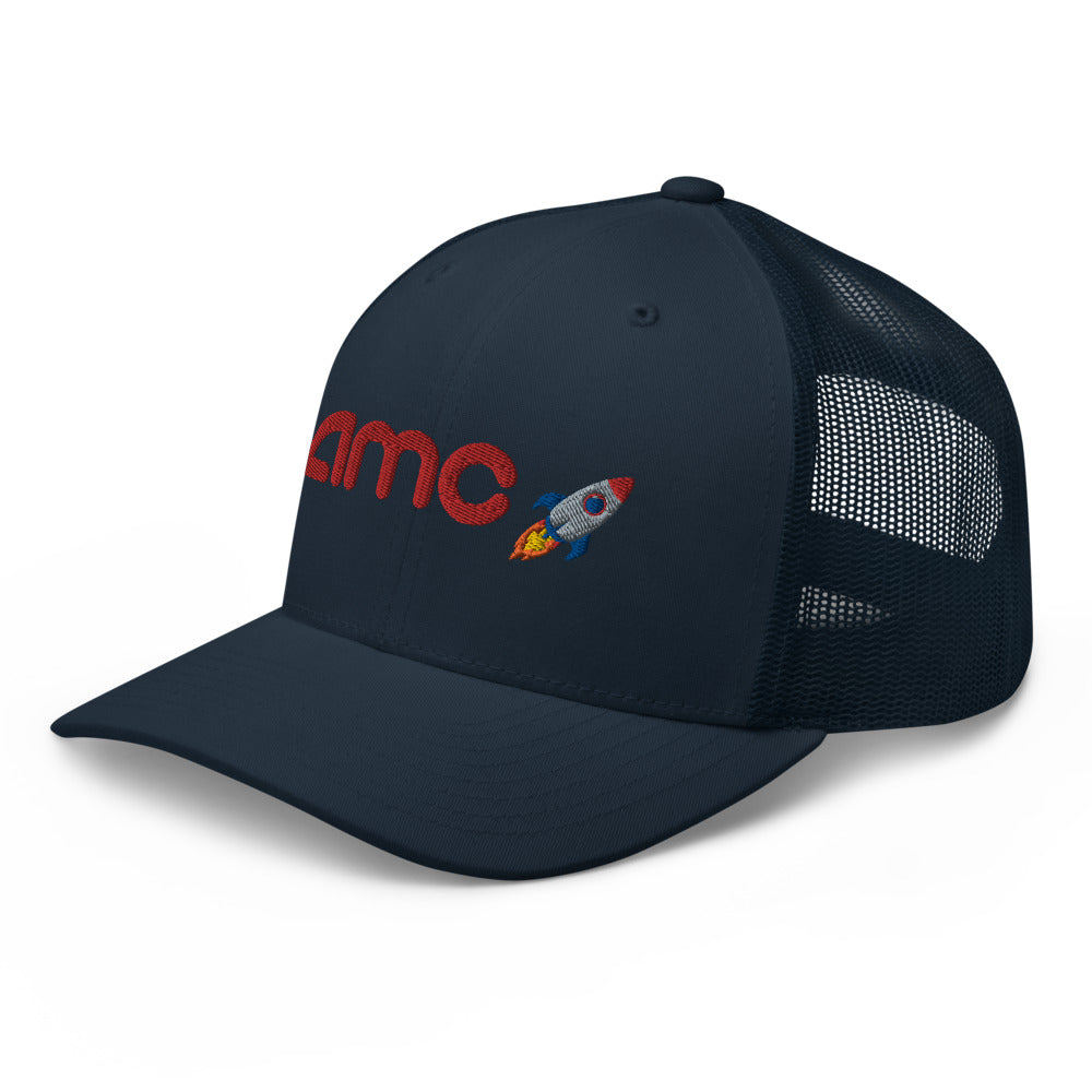 AMC to the moon Trucker Hat | Stock Market Investor Gift | Stonksabove.com