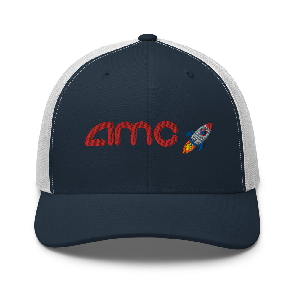 AMC to the moon Trucker Hat | Stock Market Investor Gift | Stonksabove.com