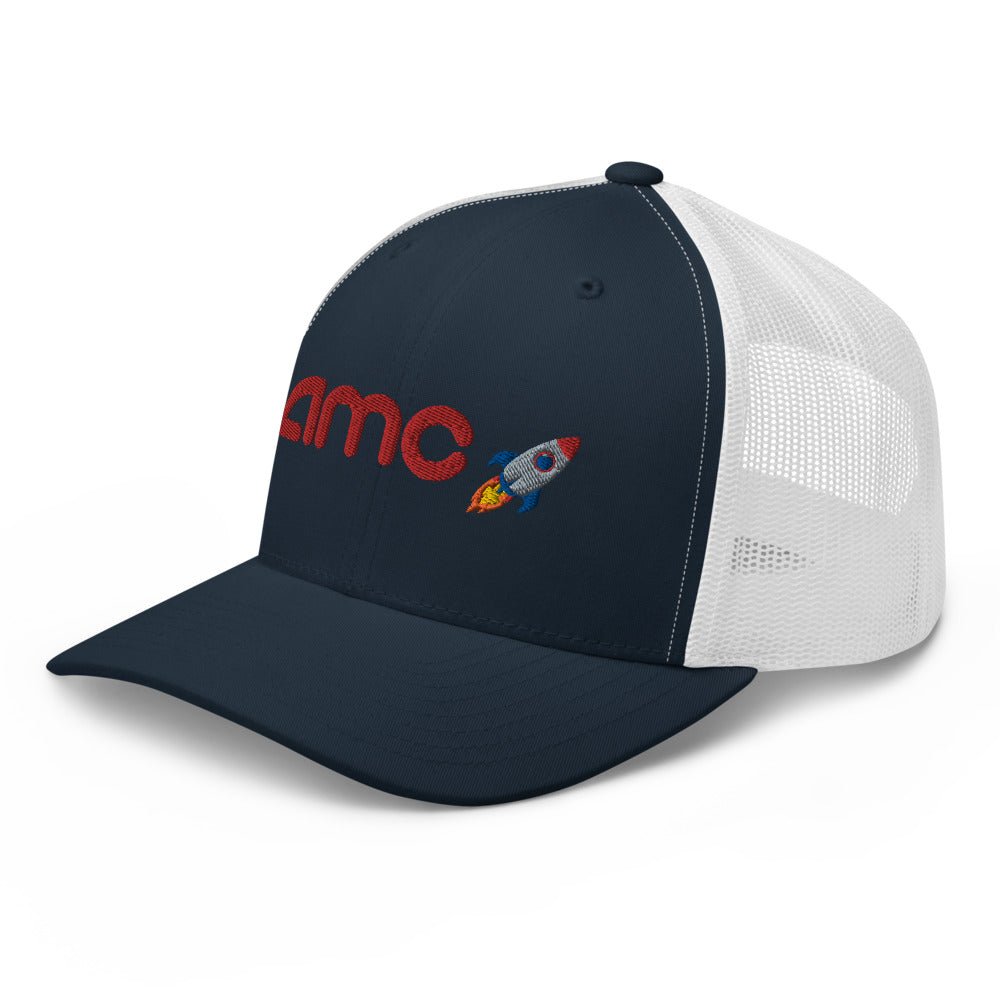 AMC to the moon Trucker Hat | Stock Market Investor Gift | Stonksabove.com