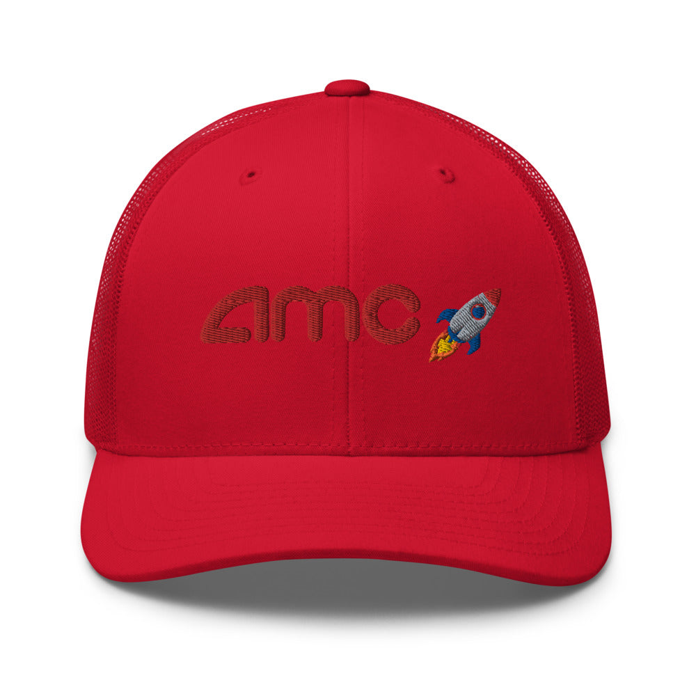 AMC to the moon Trucker Hat | Stock Market Investor Gift | Stonksabove.com