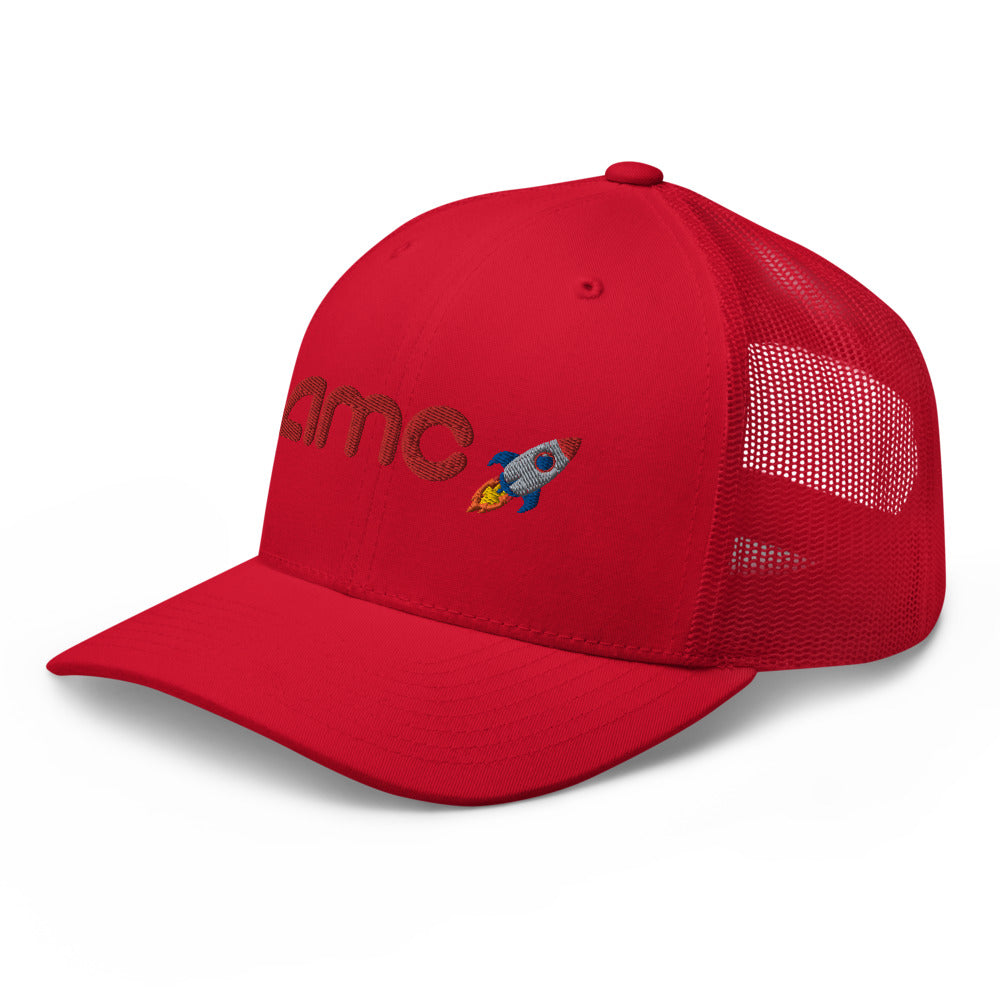 AMC to the moon Trucker Hat | Stock Market Investor Gift | Stonksabove.com