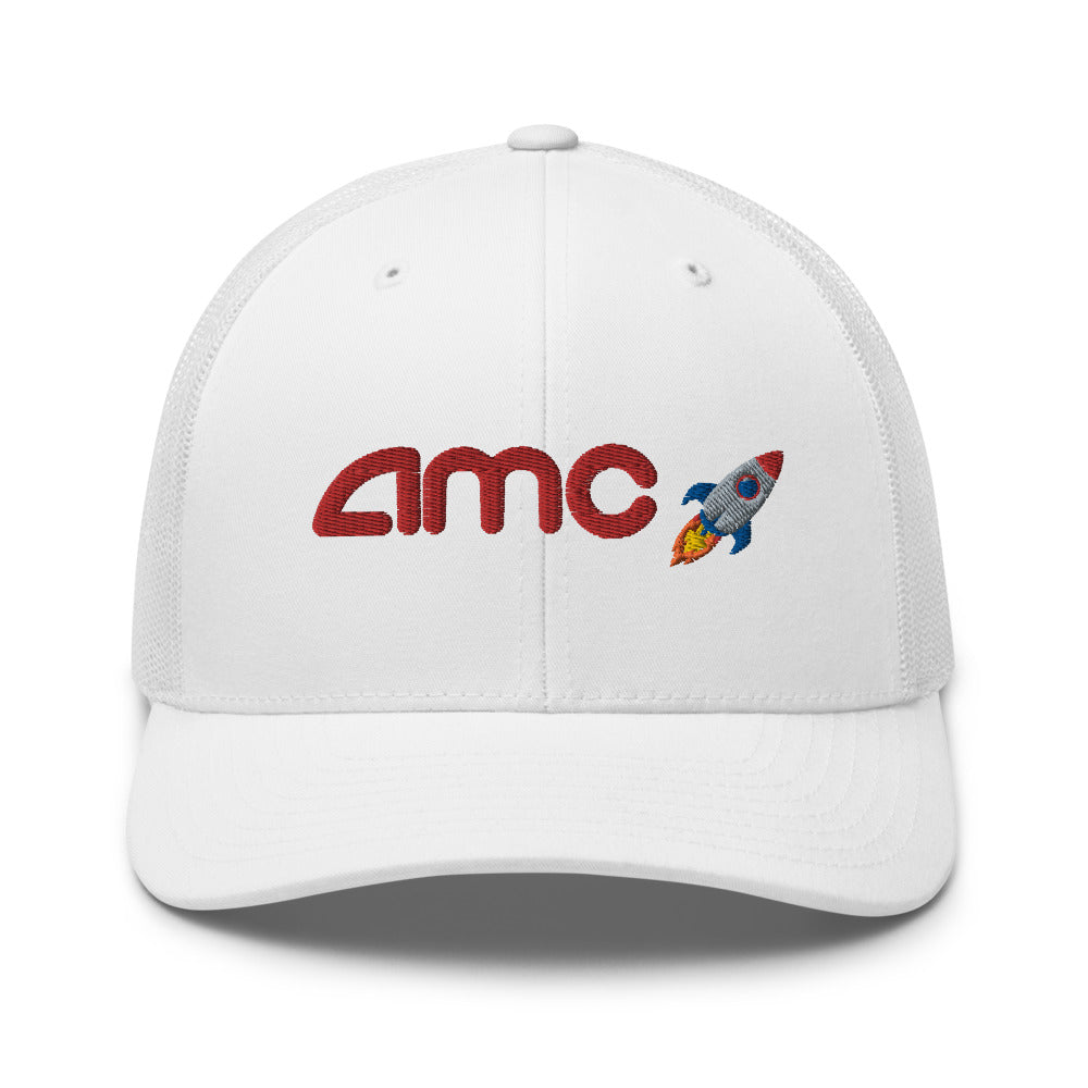 AMC to the moon Trucker Hat | Stock Market Investor Gift | Stonksabove.com