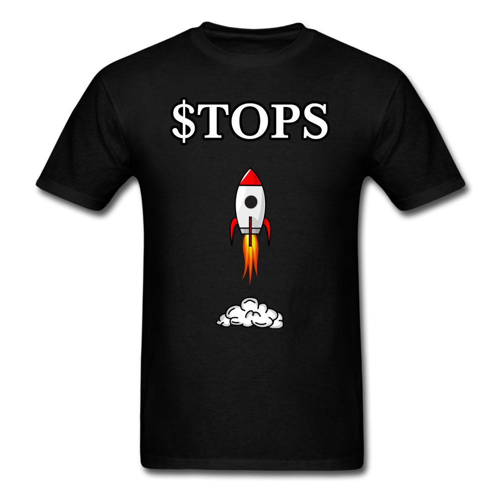 Top Ships ($TOPS) Stock Ticker T-Shirt | Stonksabove.com - black