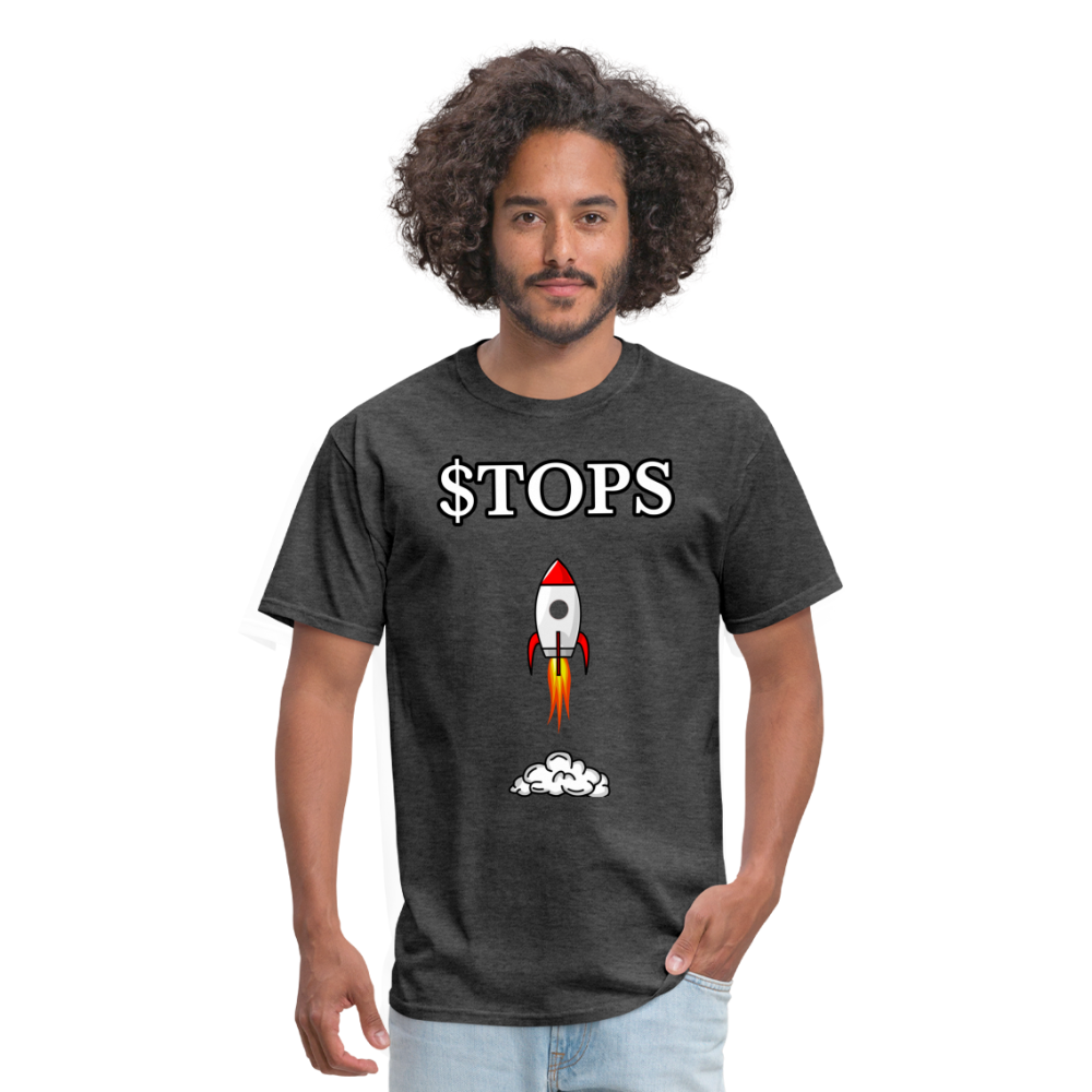 Top Ships ($TOPS) Stock Ticker T-Shirt | Stonksabove.com - heather black