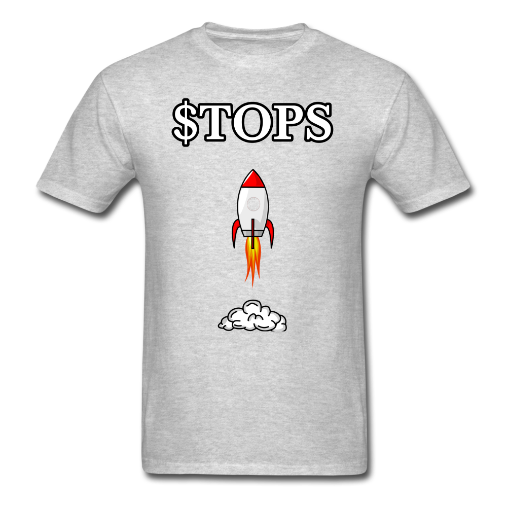 Top Ships ($TOPS) Stock Ticker T-Shirt | Stonksabove.com - heather gray