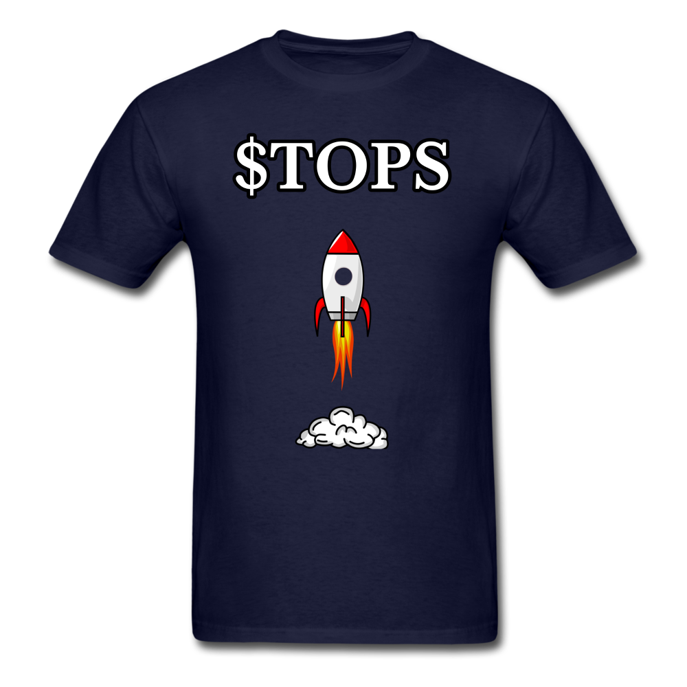 Top Ships ($TOPS) Stock Ticker T-Shirt | Stonksabove.com - navy