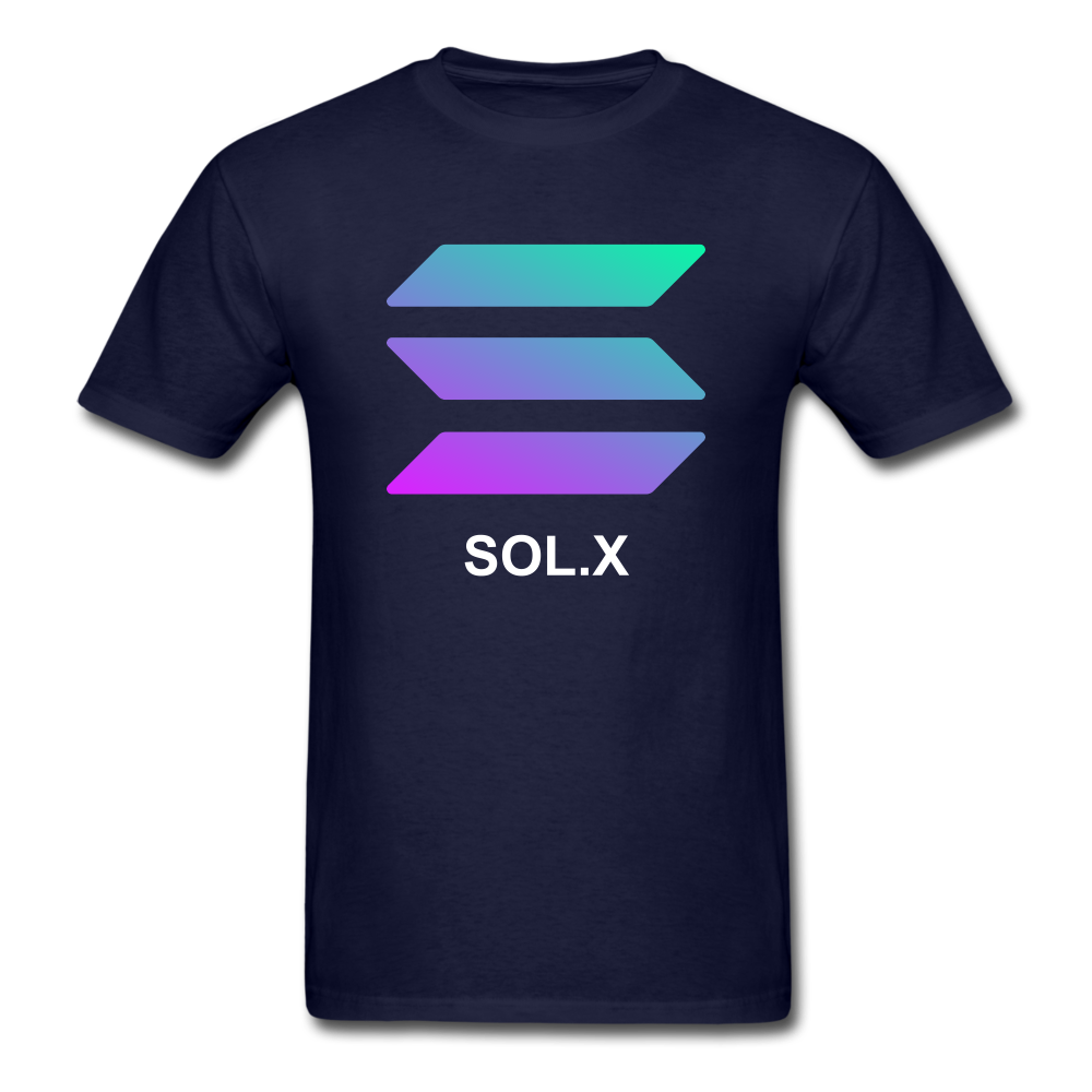 Solana ($SOL.X) Crypto Coin T-Shirt | Stonksabove.com - navy