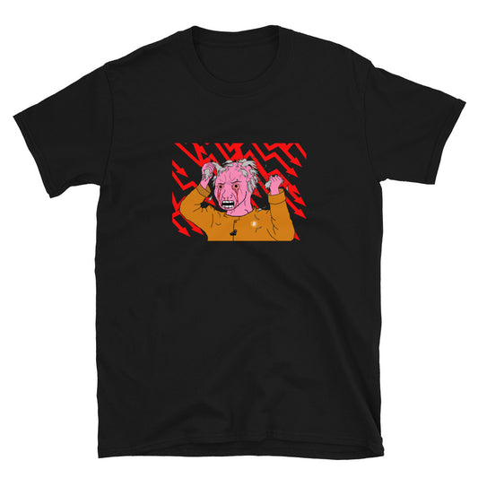 Wojak Zoomer Bitcoin going down stonks T-Shirt