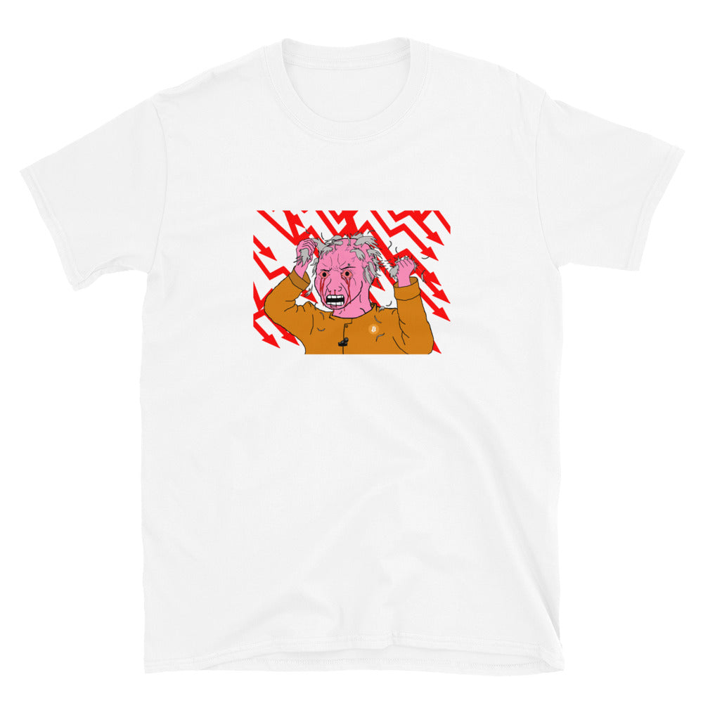 Wojak Zoomer Bitcoin going down stonks T-Shirt