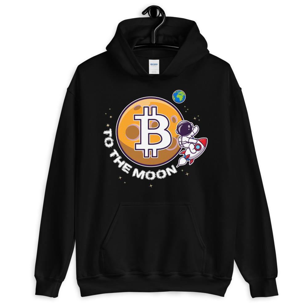 bitcoin to the moon hoodie crypto merchandise