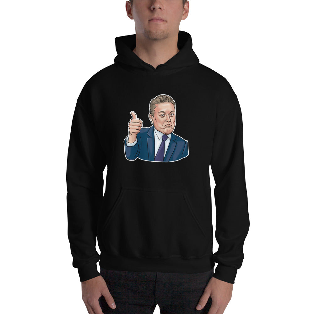 Elon Musk Thumbs Up Hoodie | Tesla Investor Hoodie | Stonksabove.com