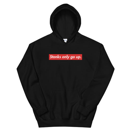 Stonks Only Go Up Hoodie | Wallstreetbets Investor Gift | Stonksabove.com