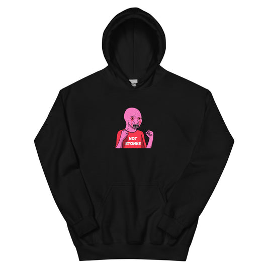 Red Wojak Not Stonks Hoodie