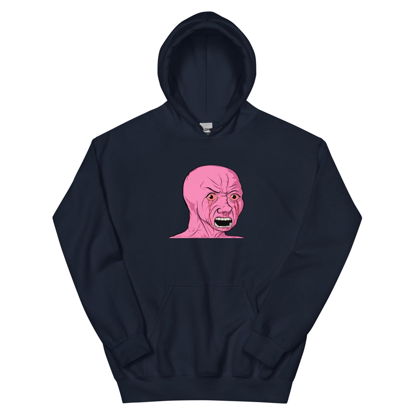 Red Wojak Crying Stonks Hoodie