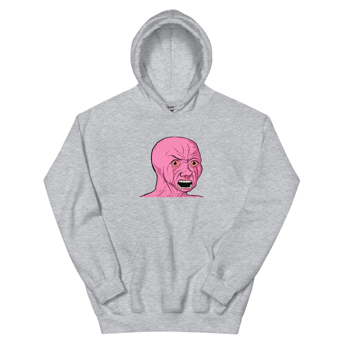 Red Wojak Crying Stonks Hoodie