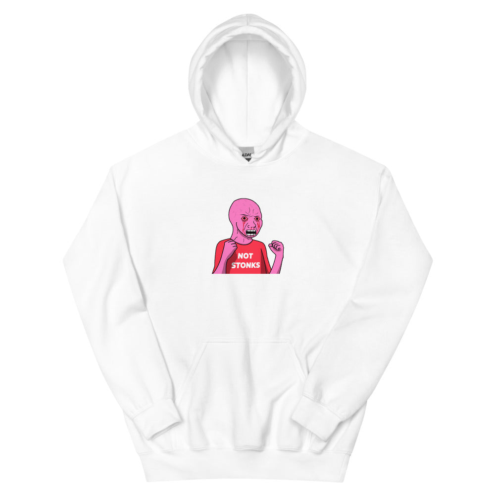 Red Wojak Not Stonks Hoodie