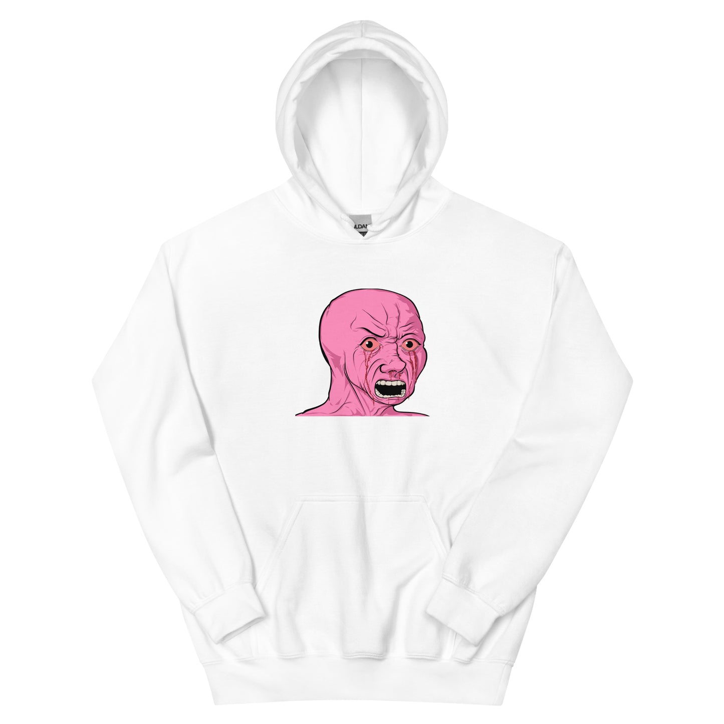 Red Wojak Crying Stonks Hoodie