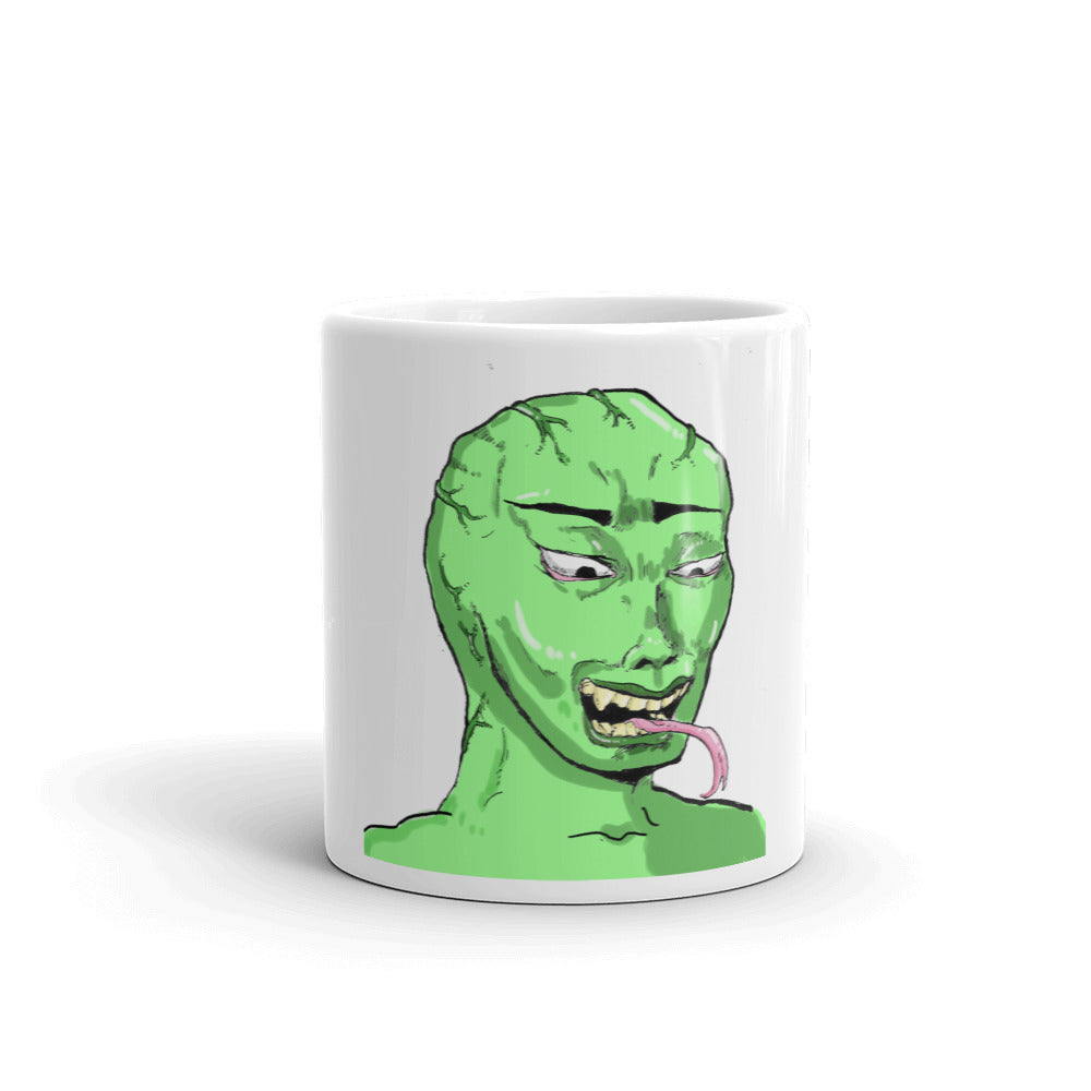 Green Wojaks glossy mug