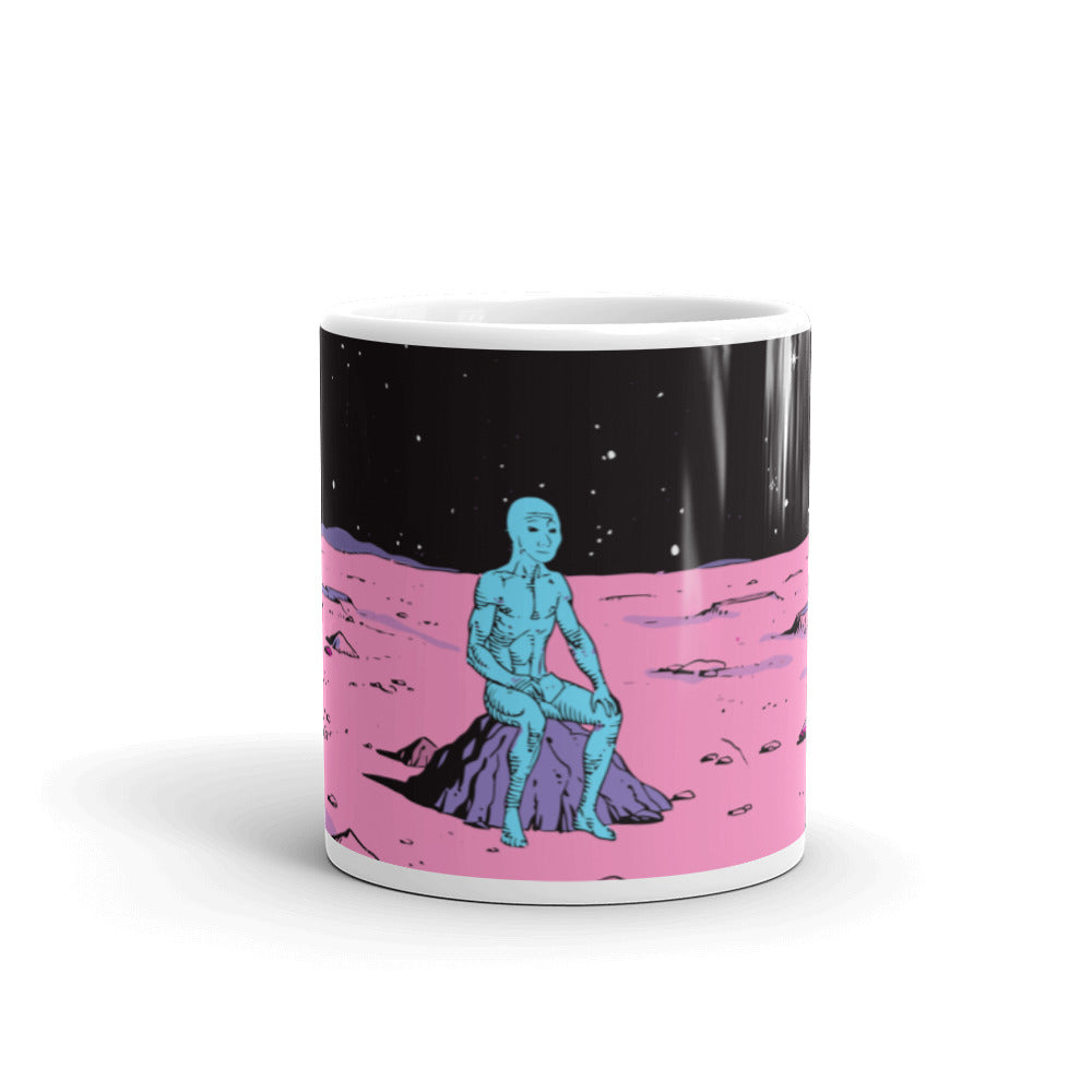 Wojak landed on the moon Mug| Stonksabove.com