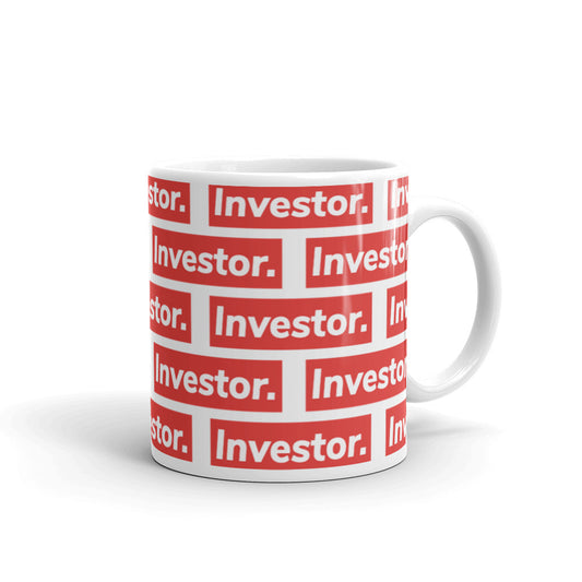 investor in supreme style mug for crypto, stock market, real estate investors and traders