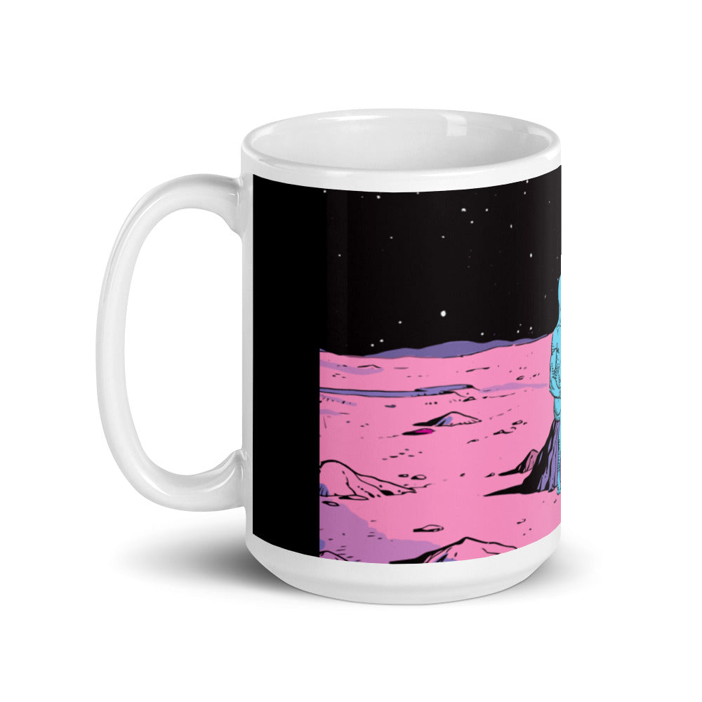 Wojak landed on the moon Mug| Stonksabove.com